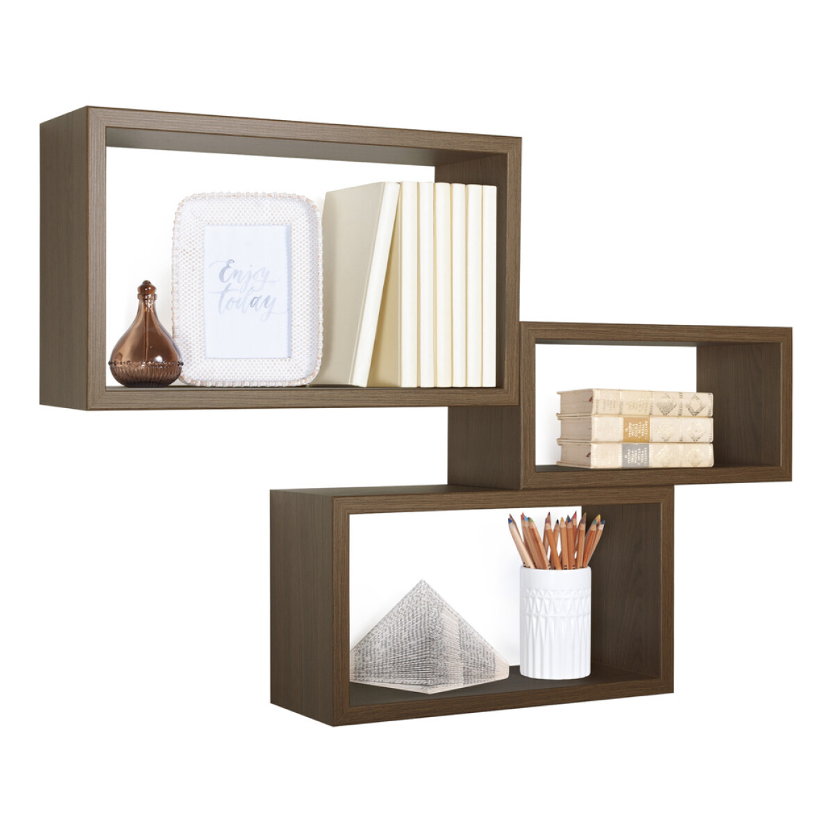 Modularredo TRITTICO Rovere Tabacco | set mensole