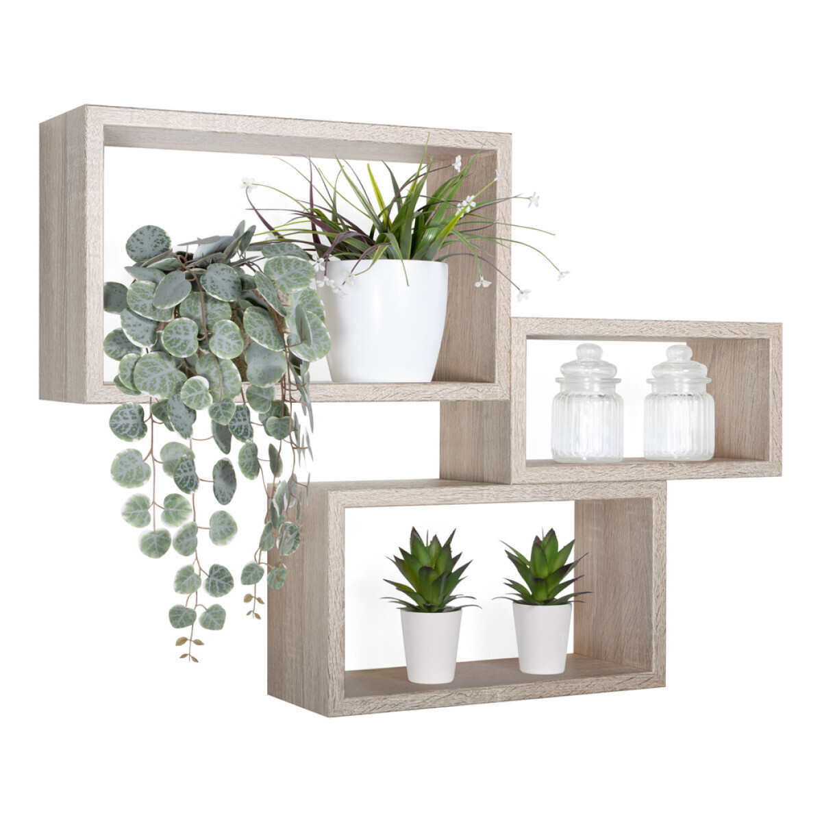 Modularredo TRITTICO Rovere Sagerau  | set mensole