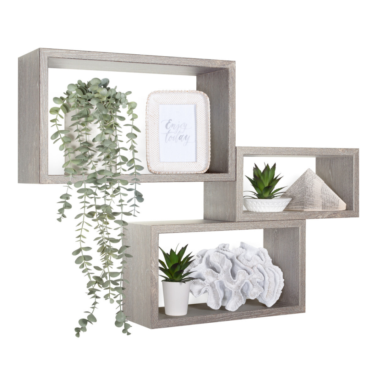 Modularredo TRITTICO Rovere Grigio | set mensole