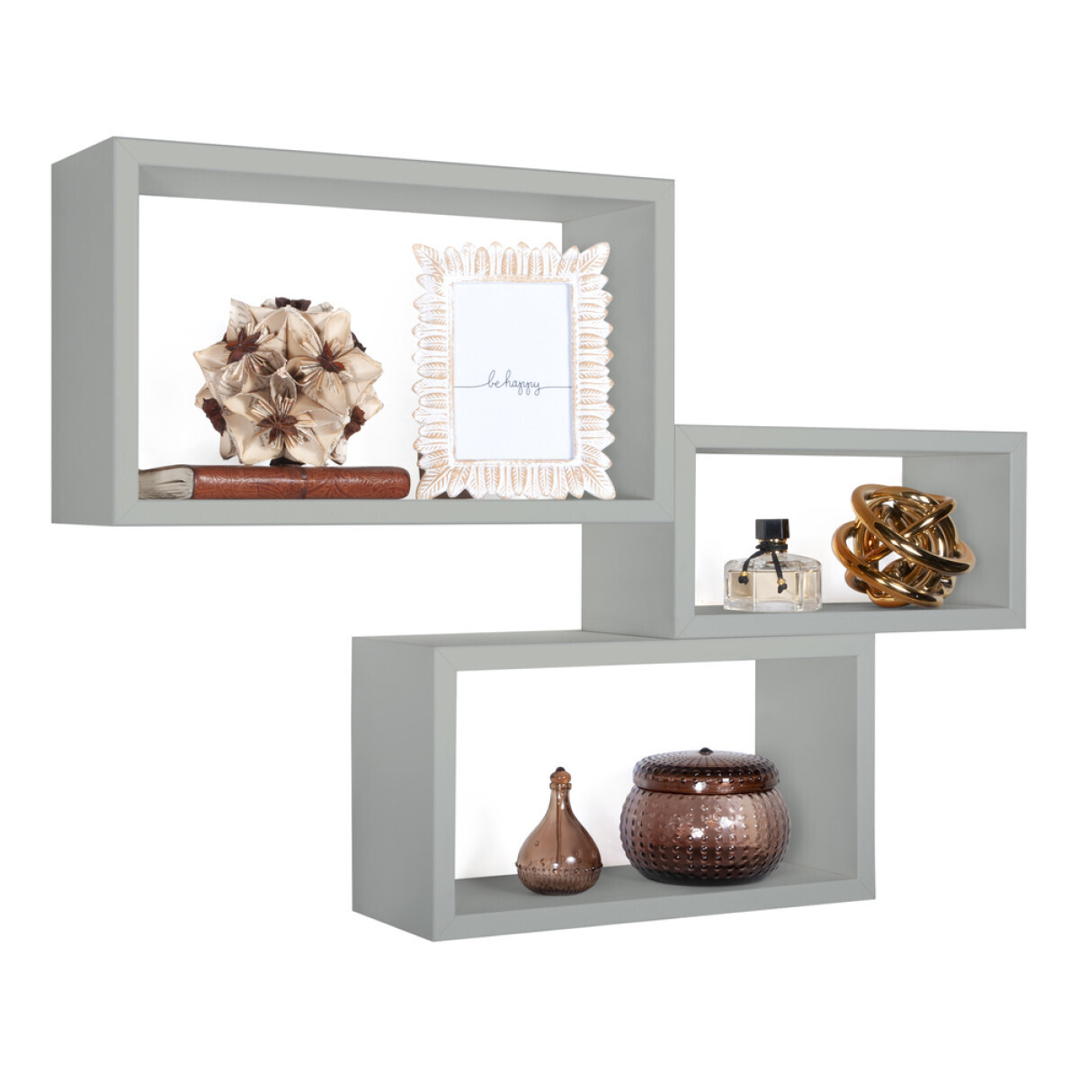 Modularredo TRITTICO Grigio Sasso | set mensole