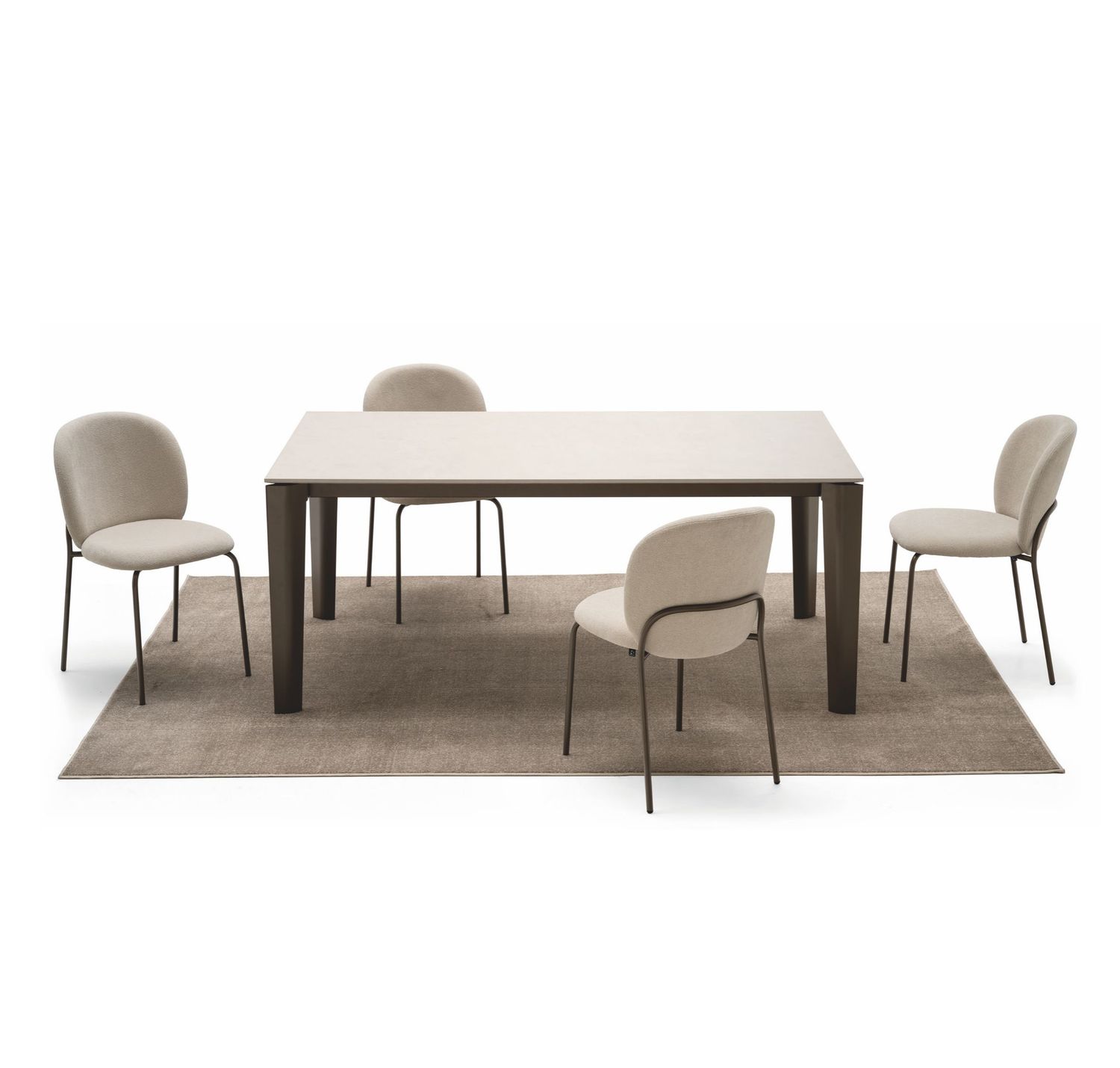 Connubia Promo Set  | tavolo allungabile BAND 160 CB4857  + N°4 sedie COZY MID CB2308