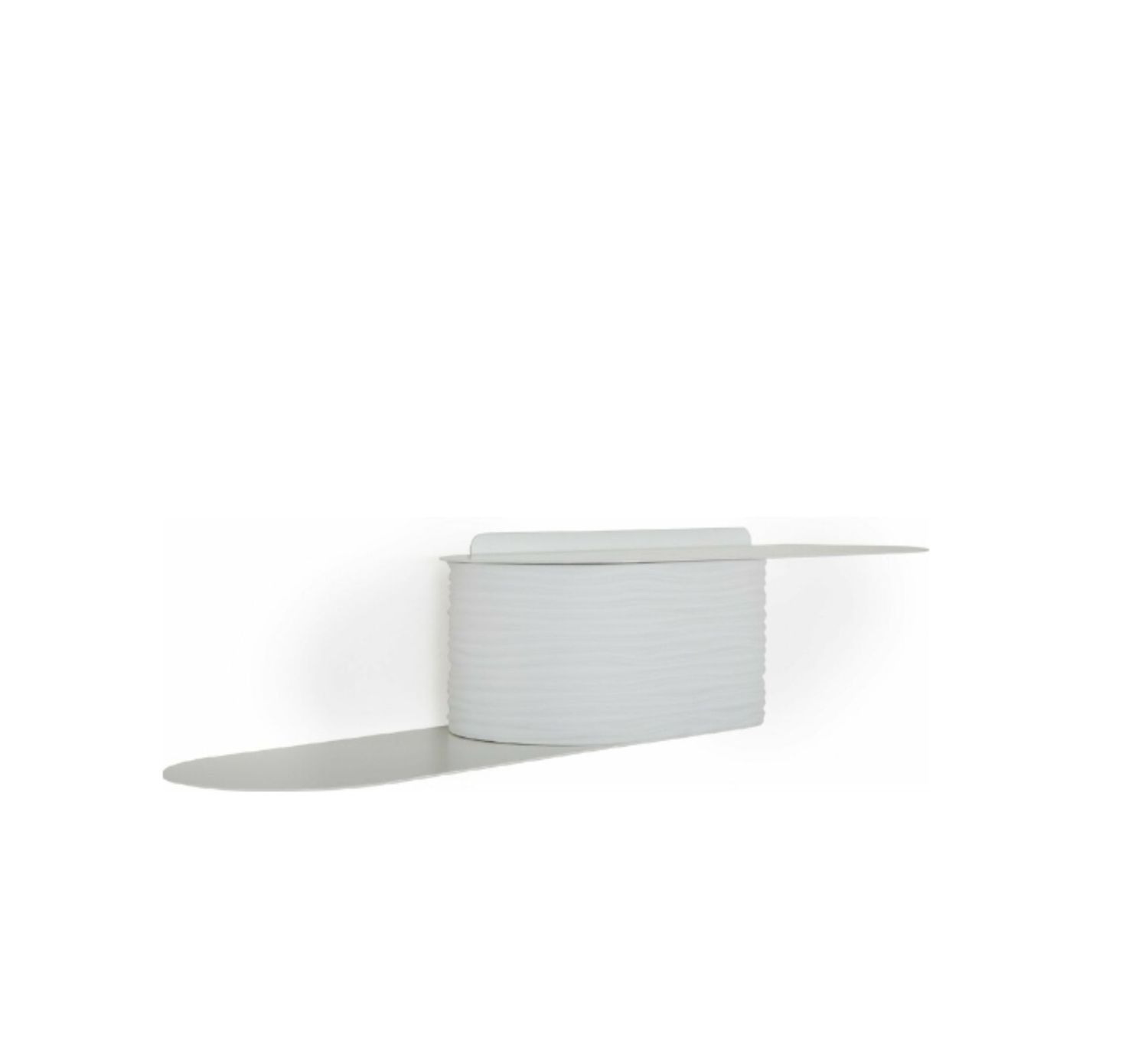 Mensola SNOWBOARD Tonin Casa bianca con inserto centrale sagomato