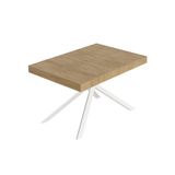 Itamoby tavolo allungabile 80x120/204 cm Niket quercia natura gambe bianche