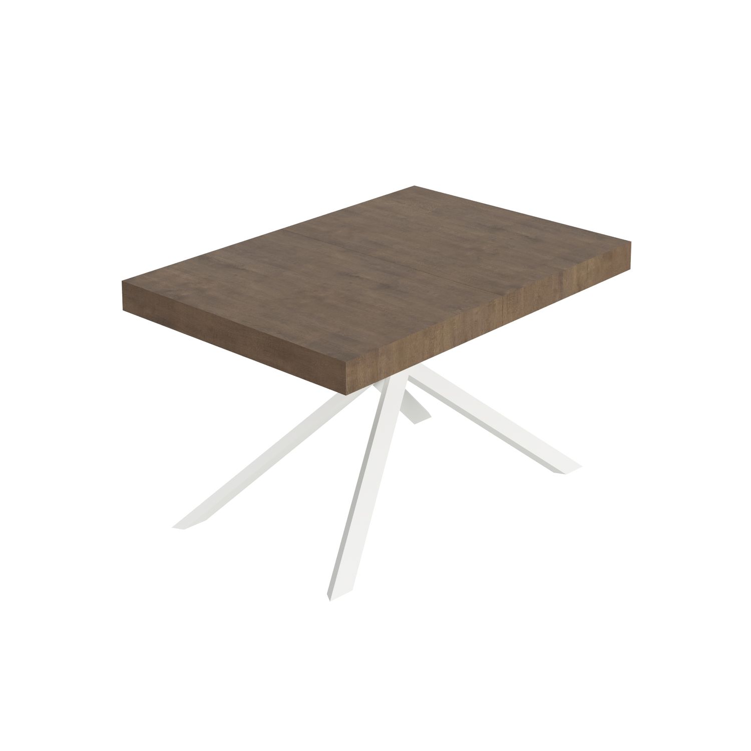 Itamoby tavolo allungabile 80x120/204 cm Niket noce gambe bianche
