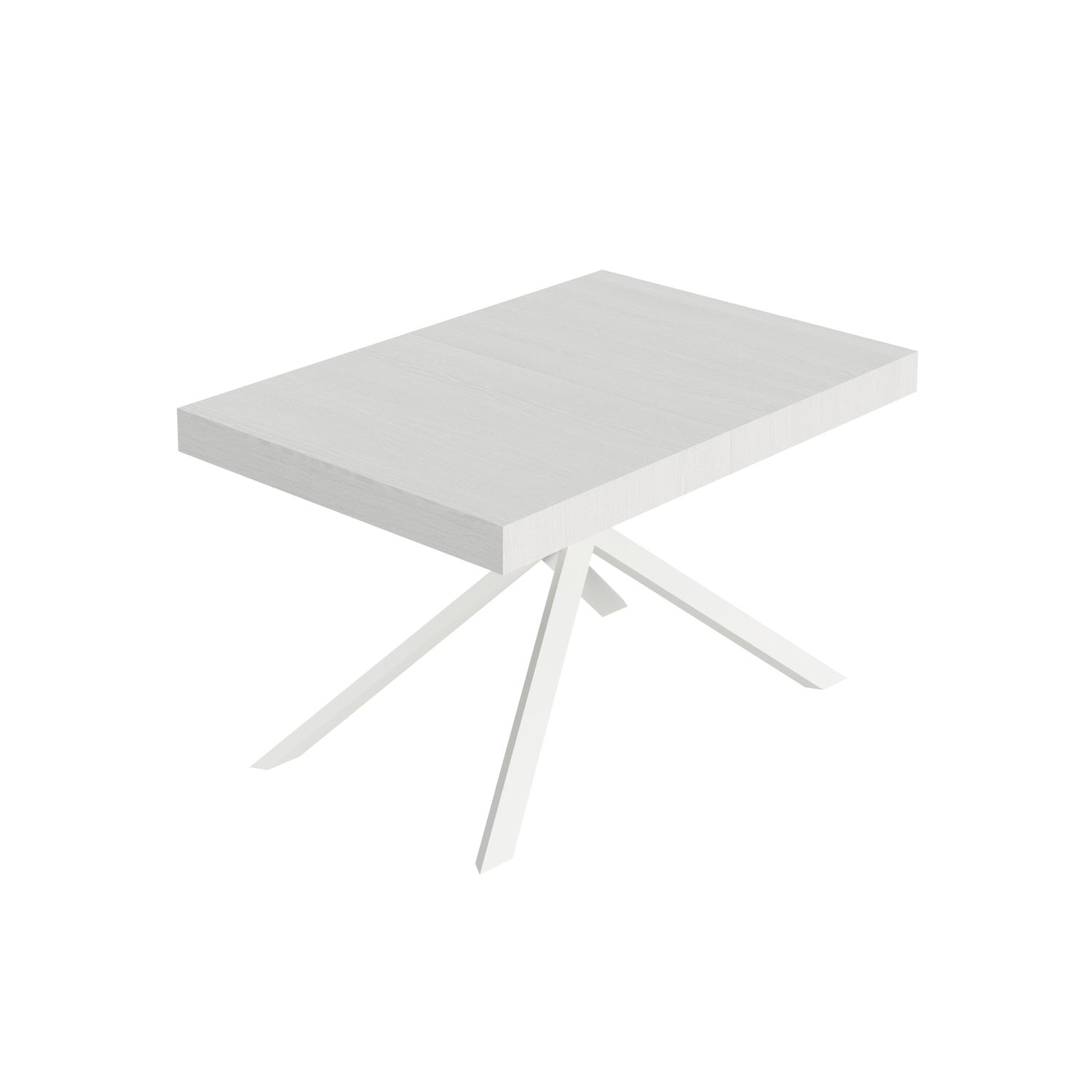 Itamoby tavolo allungabile 80x120/204 cm Niket bianco frassino gambe bianche