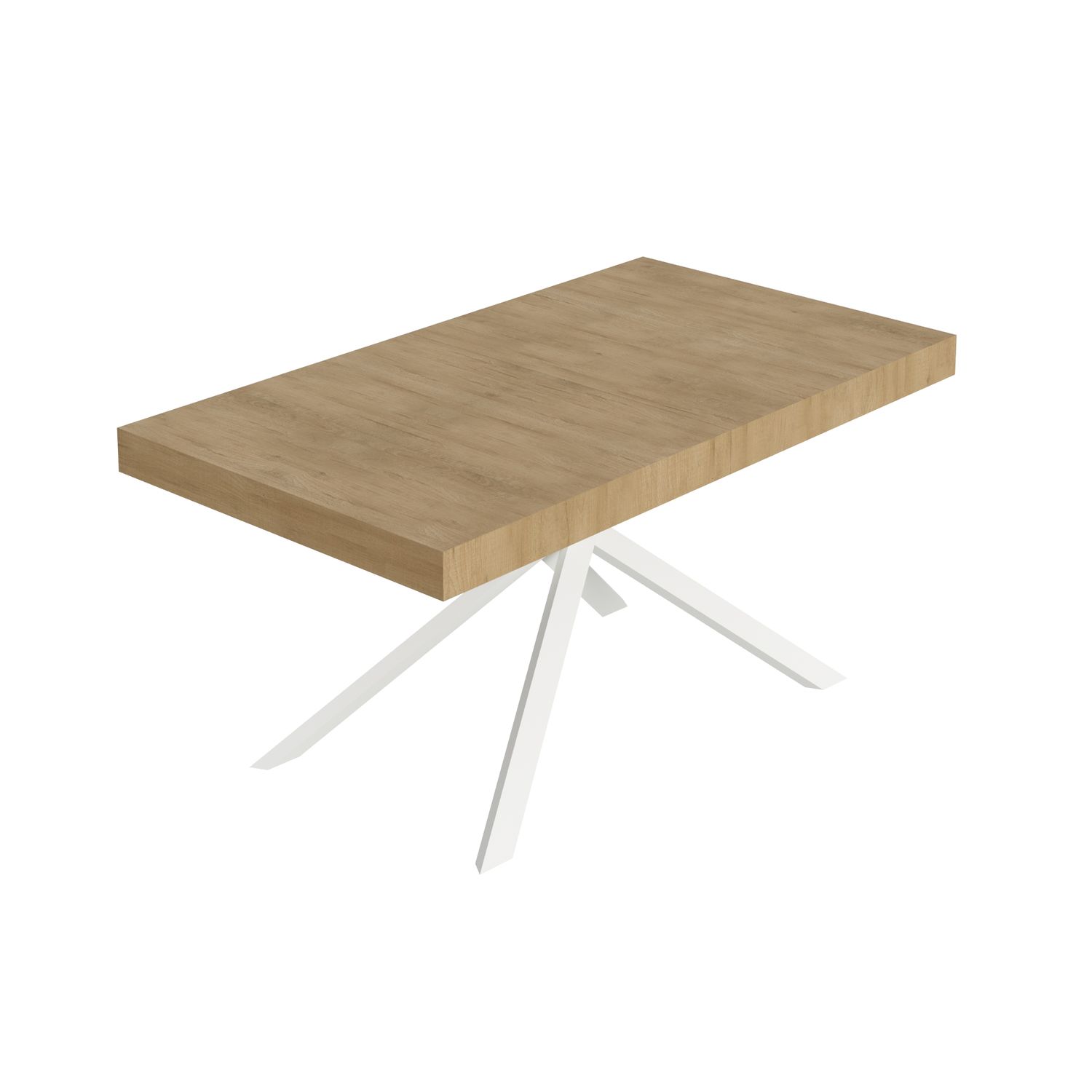 Itamoby tavolo allungabile 80x160/244 cm Niket quercia natura gambe bianche