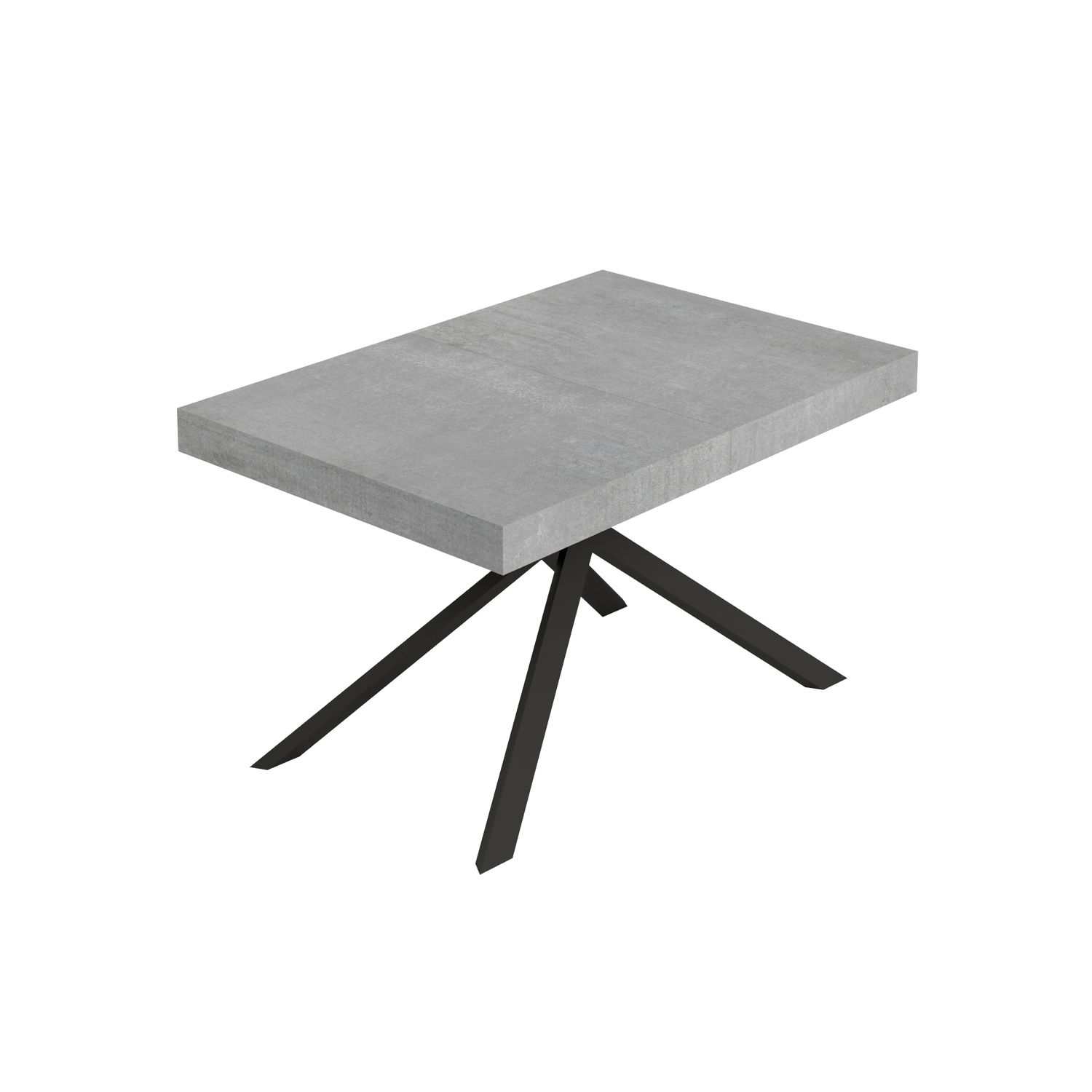 Itamoby Tavolo allungabile 90x120/224 cm Niket cemento gambe antracite