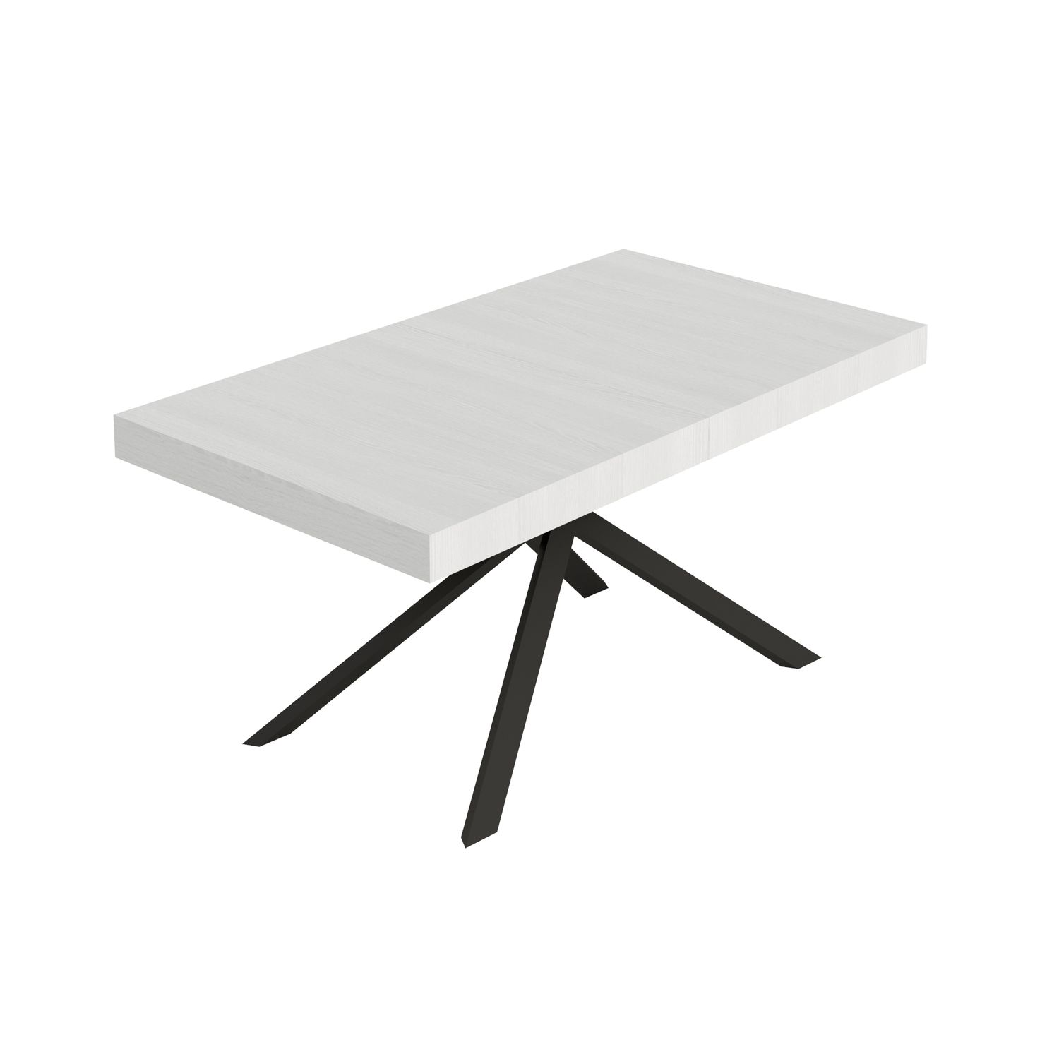 Itamoby Tavolo allungabile 90x160/264 cm Niket bianco frassino gambe antracite