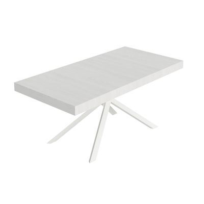 Itamoby Tavolo allungabile 90x200/304 cm Niket bianco frassino gambe bianche