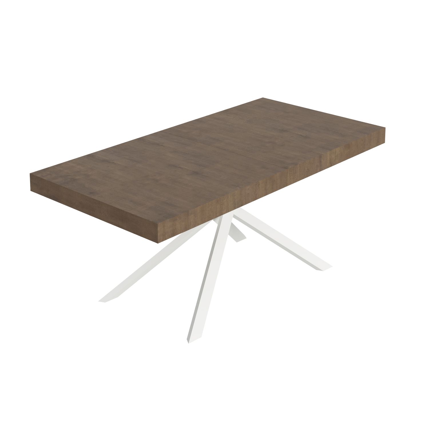Itamoby Tavolo allungabile 90x180/440 cm Niket noce gambe bianche
