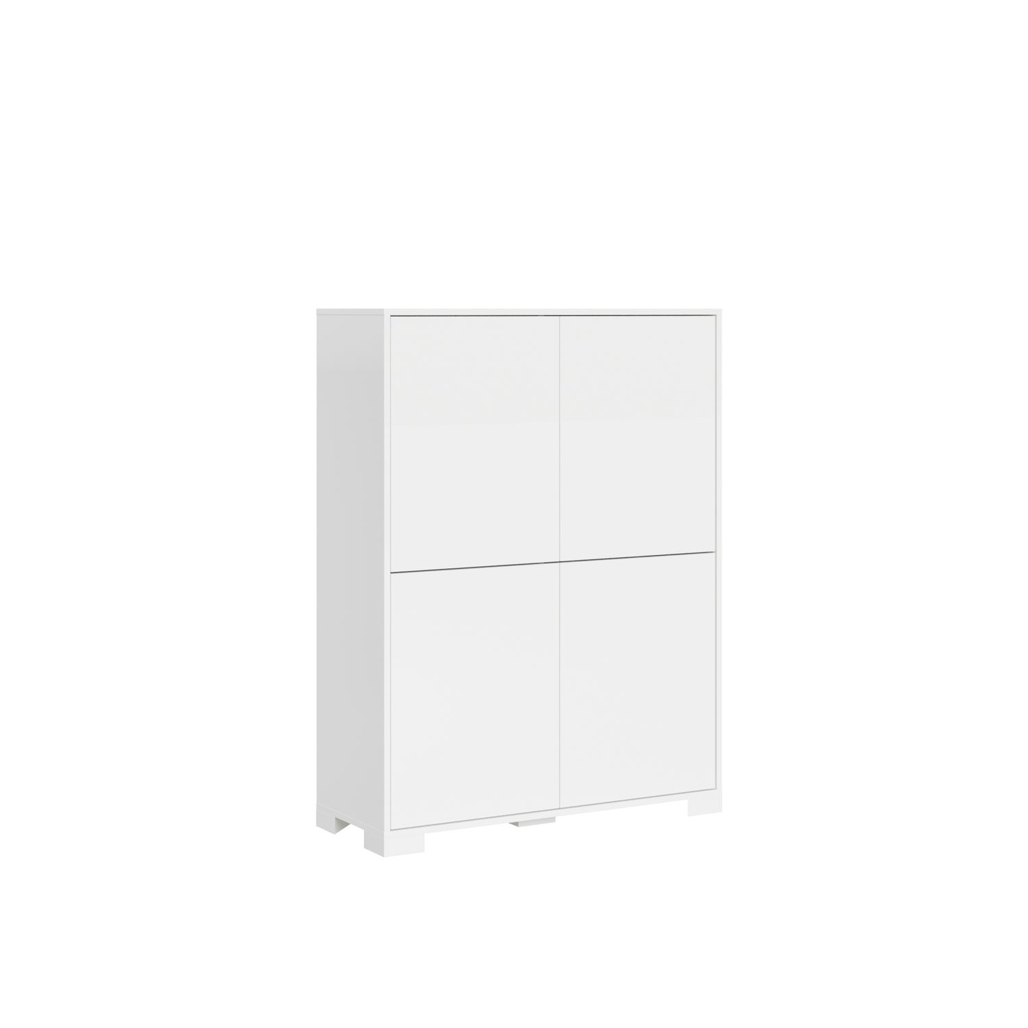 Itamoby Credenza alta 4 ante 90x35x120 cm Lumina bianco lucido