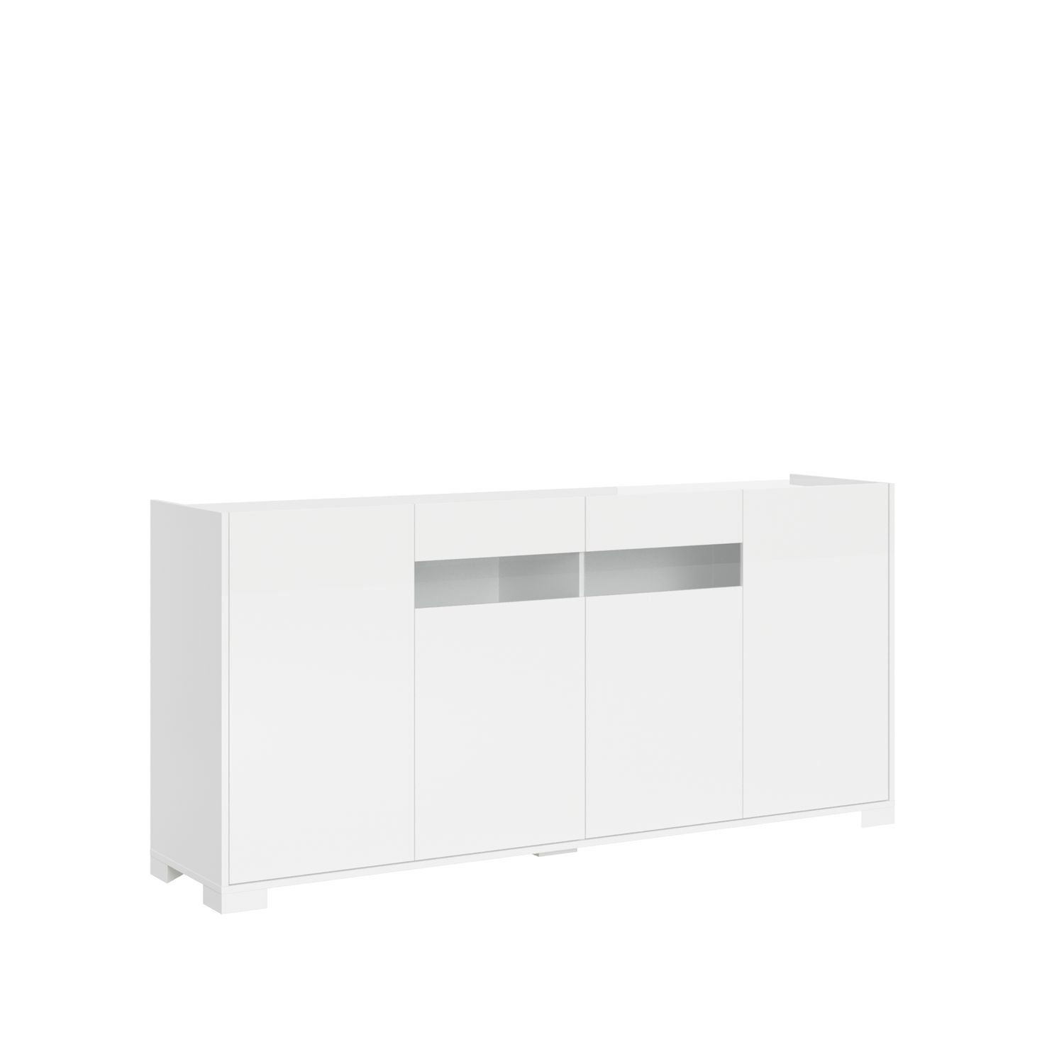 Madia 4 ante 172x40x81 cm Riflesso bianco lucido