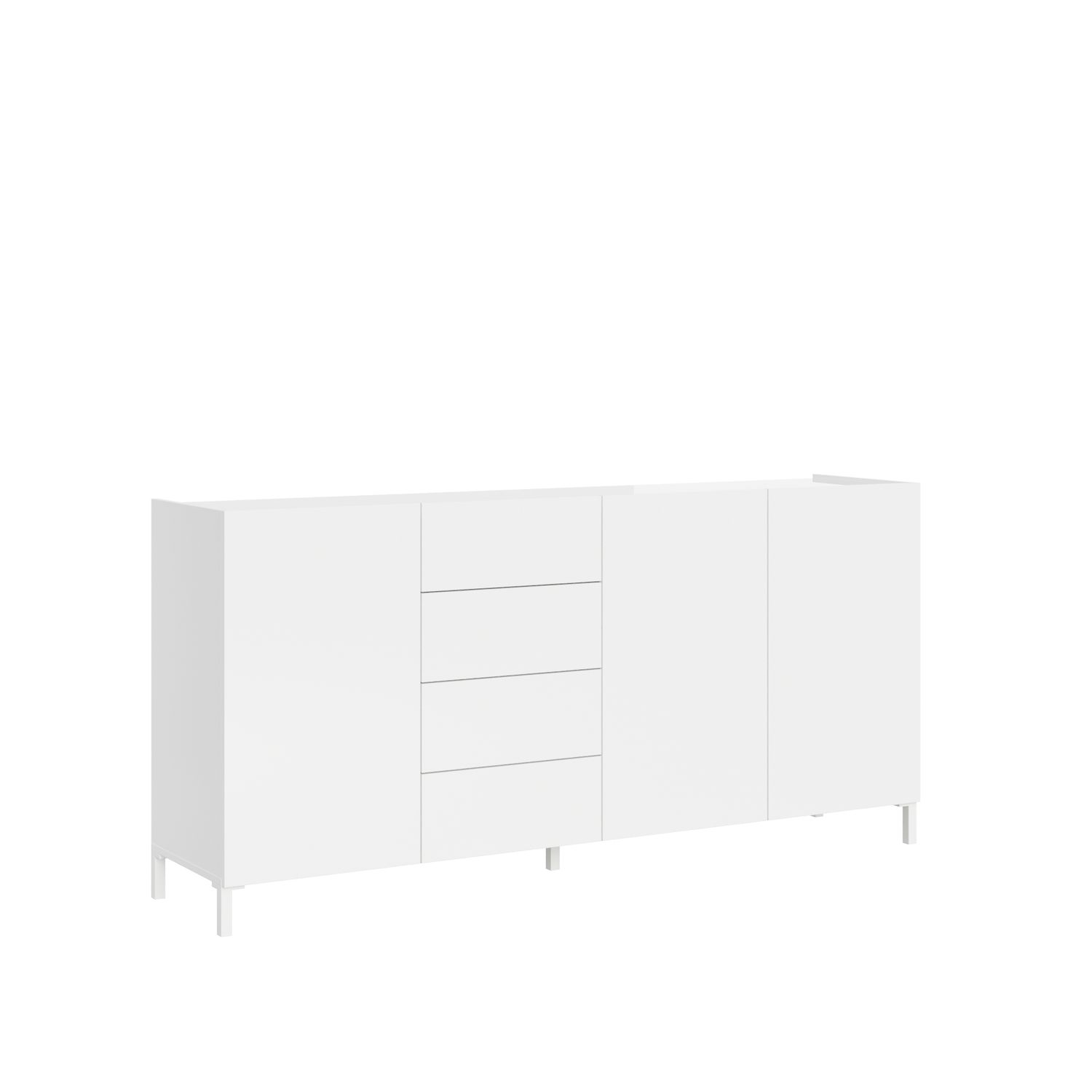 Madia 3 ante/4 cassetti 174x.40x84 cm Solaria bianco lucido Madia 3 ante/4 cassetti 174x.40x84 cm Solaria bianco lucido