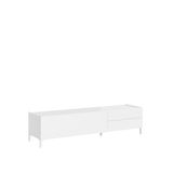 Porta TV 1 ribalta/2 cassetti 160x40x42 cm Solaria bianco lucido