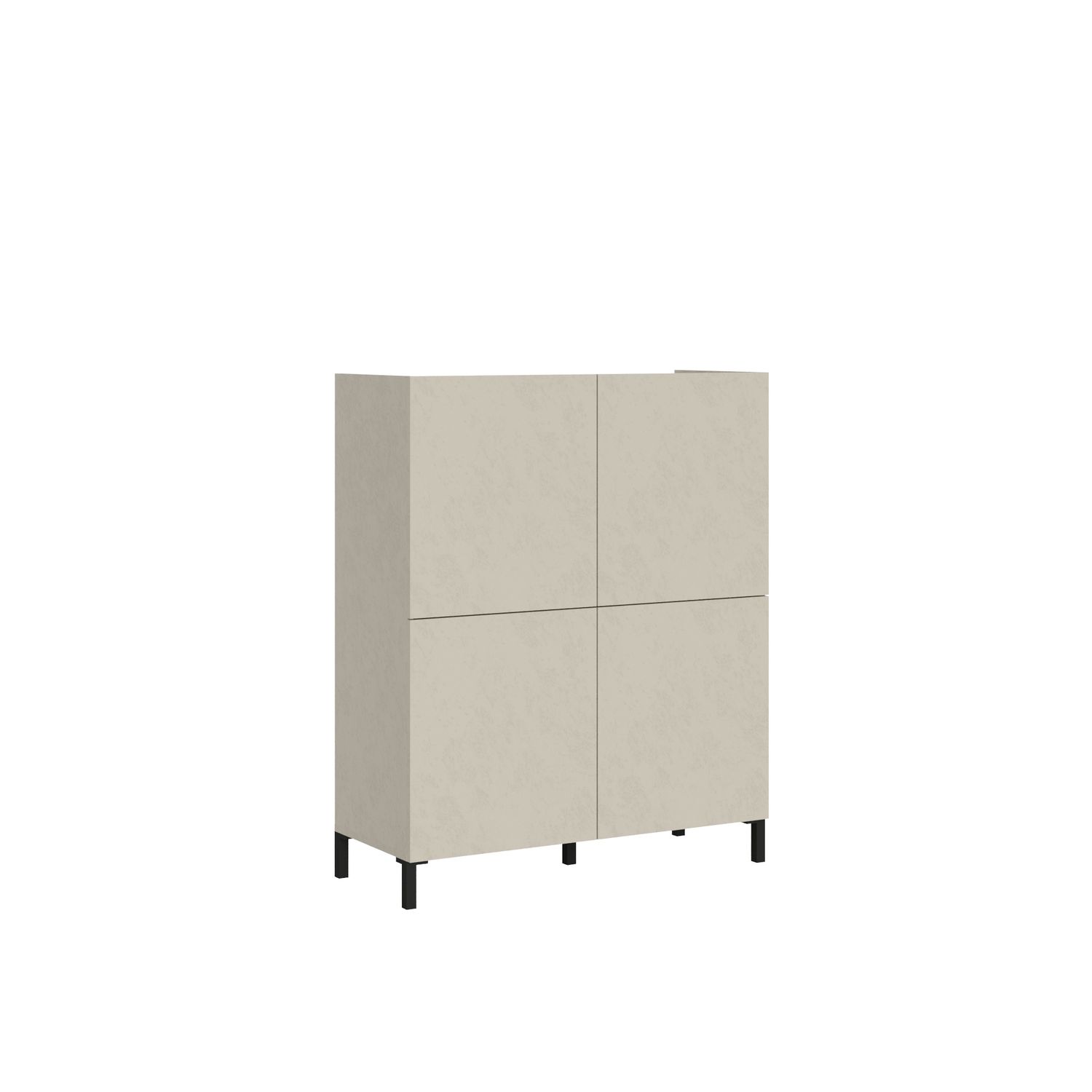 Credenza alta 4 ante 90x35x110 cm Solaria cashmere