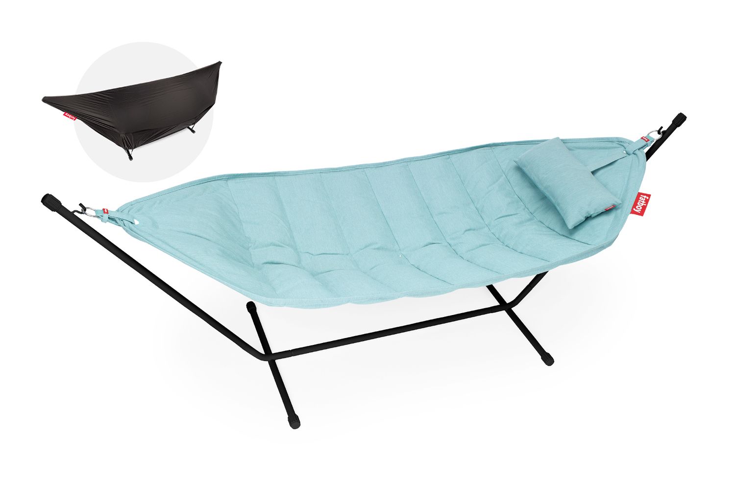 Fatboy Headdemock Superb Deluxe incl. Pillow, Struttura / Telaio Black, Pacific Blue