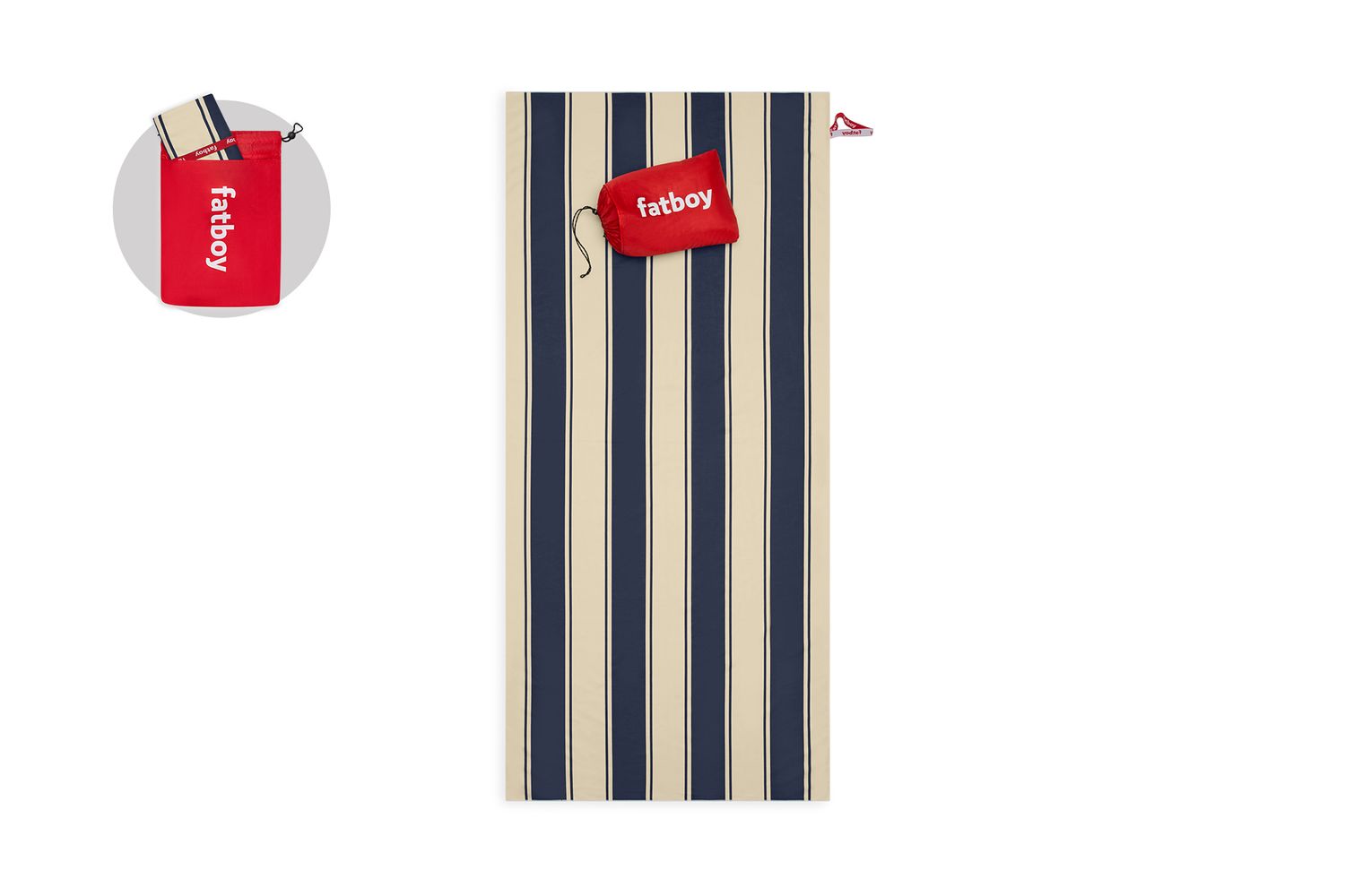 Fatboy Colour Beach baggy XL Telo  , Stripe Navy