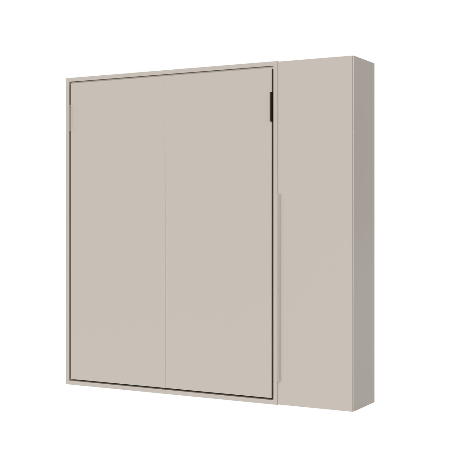 Letto francese verticale a scomparsa Versia Sofà 140 con armadio 1 anta dx Argilla