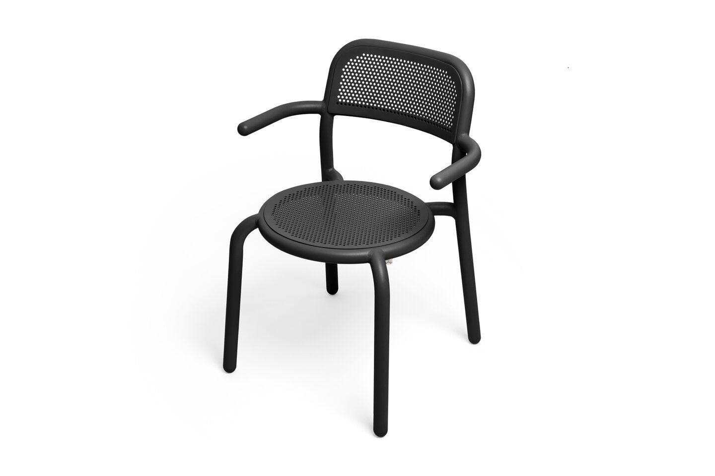 Fatboy Toní Armchair Sedia da bistrot con braccioli, Nero