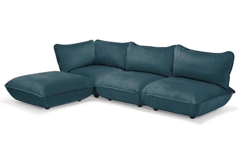 Fatboy Sumo Corner Sofa Velvet Recycled , Petrol Fatboy Sumo Corner Sofa Velvet Recycled , Petrol