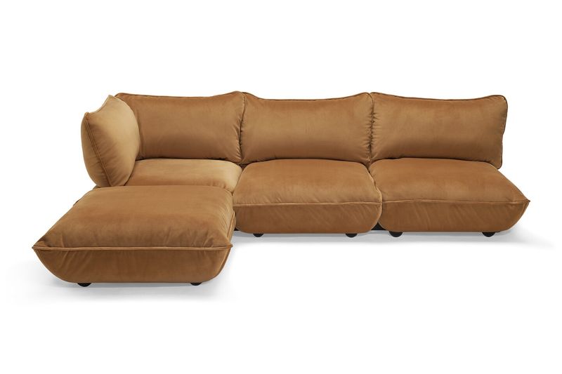 Fatboy Sumo Corner Sofa Velvet Recycled , Almond Fatboy Sumo Corner Sofa Velvet Recycled , Almond