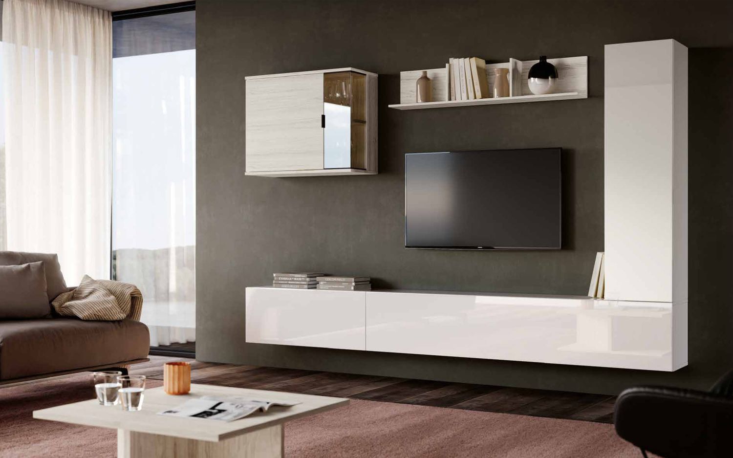 Parete attrezzata completa - Composizione Soggiorno 11