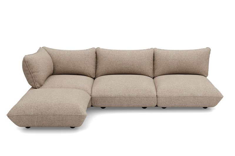 Fatboy Sumo Corner Sofa Boucle Recycled Light Brown Melange,  Marrone