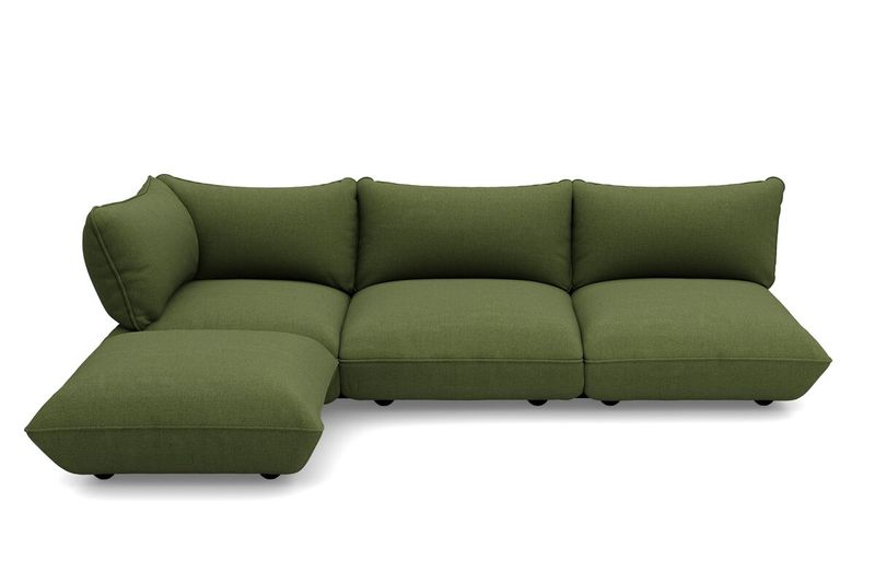 Fatboy Sumo Corner Sofa Boucle Recycled Leaf Green,  Verde