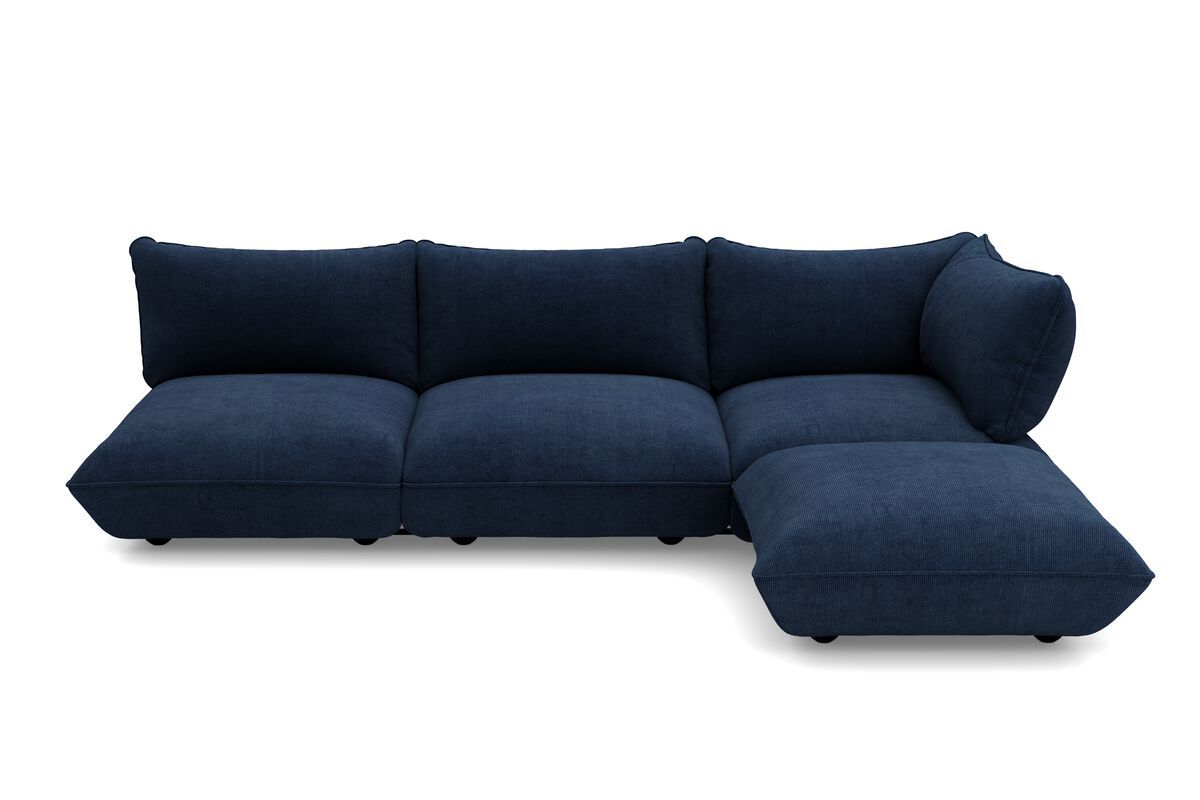 Fatboy Sumo Corner Sofa Right Cord Recycled Deep Blue, Blu