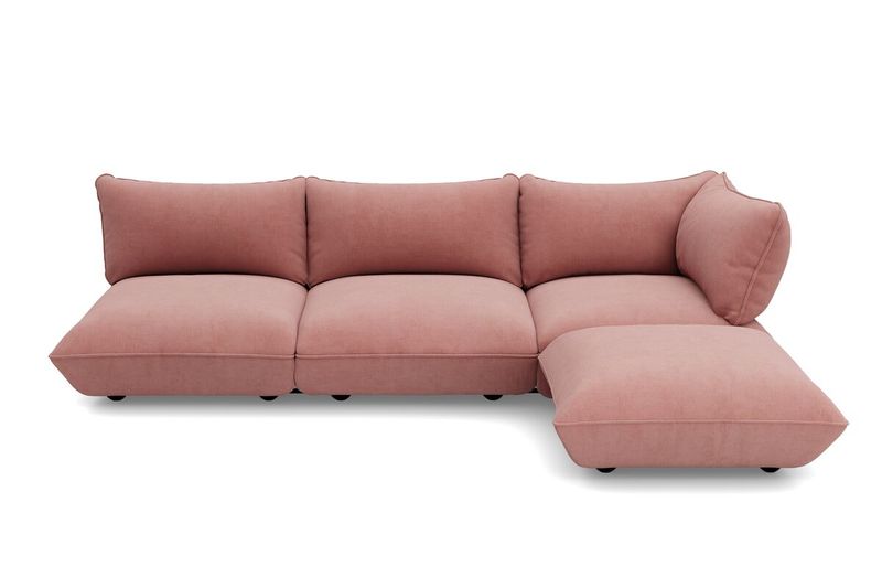 Fatboy Sumo Corner Sofa Right Cord Recycled Soft Pink, Rosa