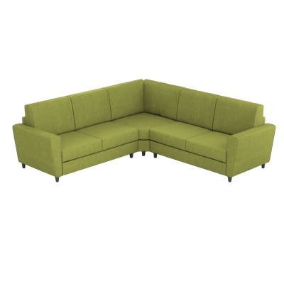 Ityhome Yasel Verde | divano angolare 5 posti