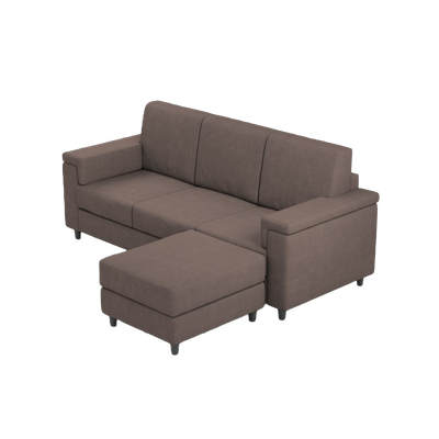 Ityhome MARRAK Talpa | divano 3 posti con pouf