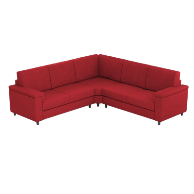 Ityhome MARRAK Rosso | divano angolare 5 posti