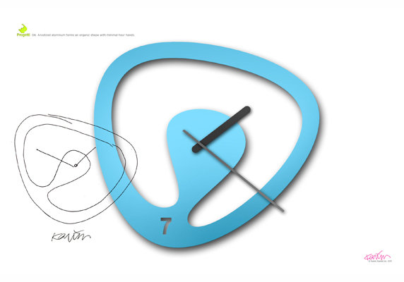 Progetti SEVEN |orologio|, Colori: azzurro