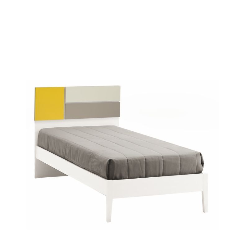 Letto singolo ZG Mobili FUSION Sound con testiera e giroletto in legno