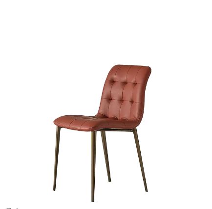 Sedia Bontempi KUGA SLIM marrone isolata con struttura in acciaio