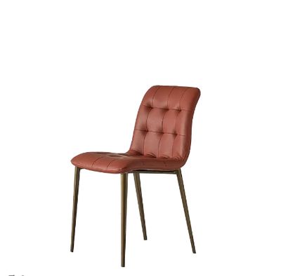 Sedia Bontempi KUGA SLIM marrone isolata con struttura in acciaio