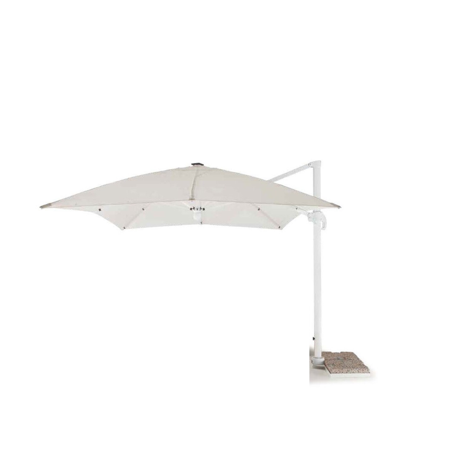 Grattoni TRIESTE LIGHT ombrellone retrattile bianco isolato