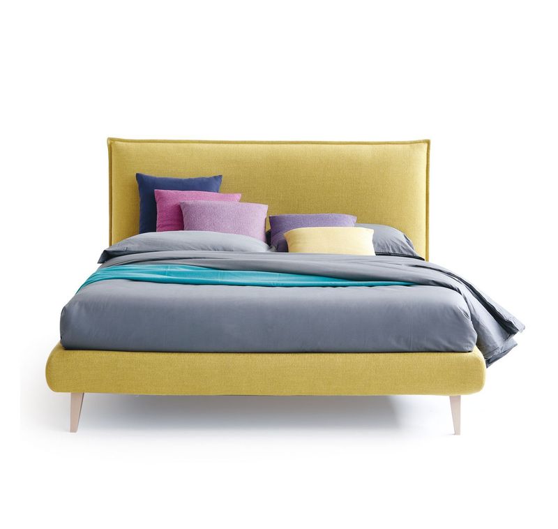 Letto matrimoniale Noctis BOB - H17 con testata in morbida ovatta, vista frontale