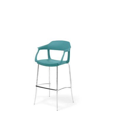 Sgabello Green EVO BAR STRASS-P isolato, vista frontale a tre quarti