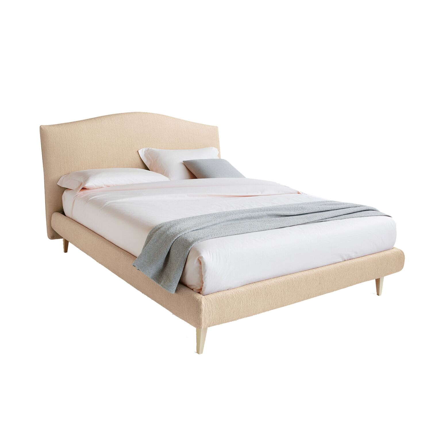 Letto matrimoniale Noctis LYLE Modern H17 isolato, vista angolata frontale