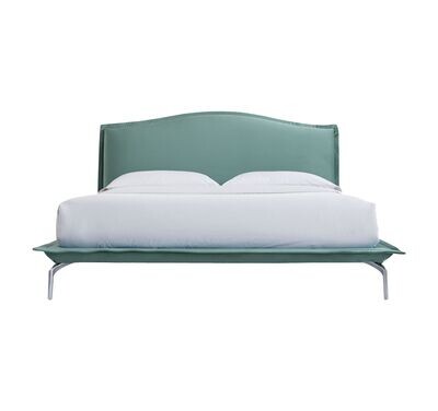Letto matrimoniale Noctis LYLE Voulant, vista frontale con testata inclinata