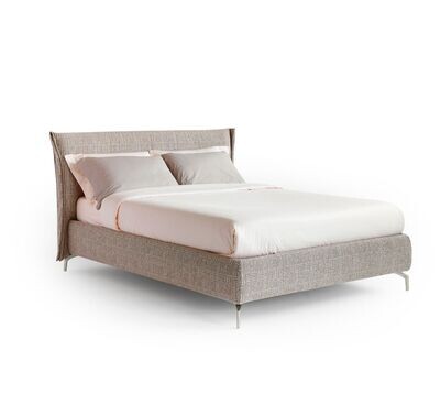 Letto matrimoniale Noctis OSAKA H27 imbottito, vista frontale isolata