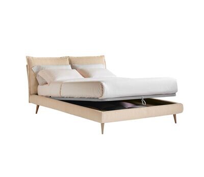 Letto matrimoniale Noctis SO POP H17 con testiera a due cuscini