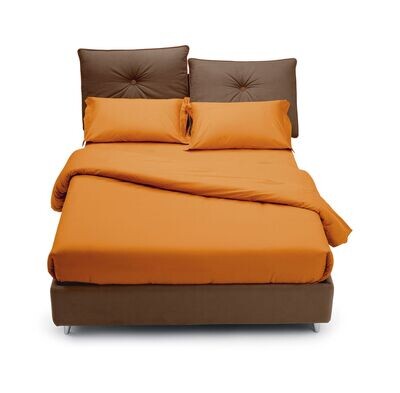 Letto matrimoniale Noctis SO LIVELY in tonalità arancio, vista frontale