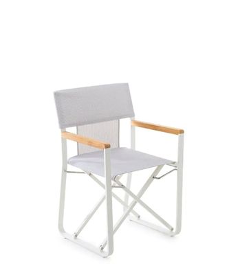 Poltroncina pieghevole UnoPiu' Cosette in alluminio con struttura chiara