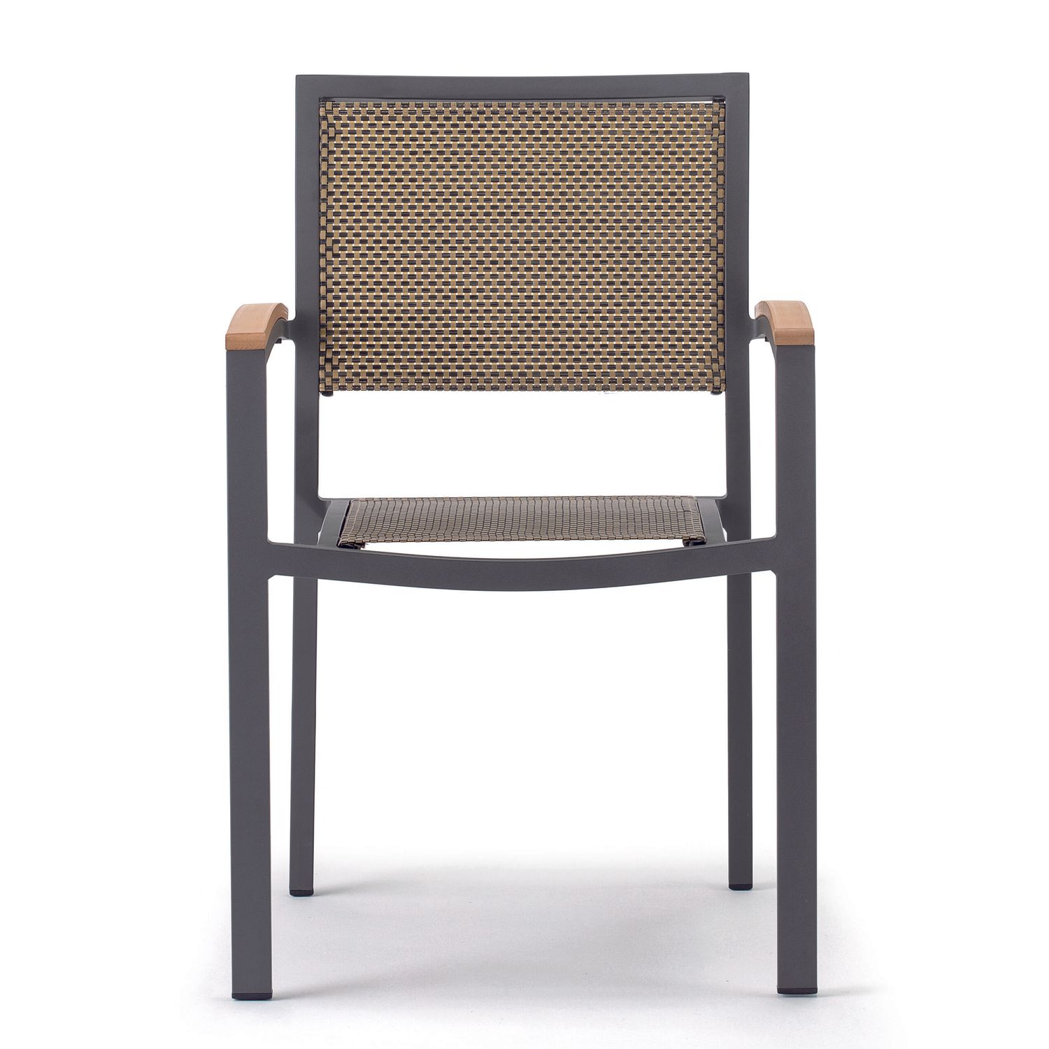 Poltroncina Grattoni GS 941 in alluminio e textilene, vista frontale