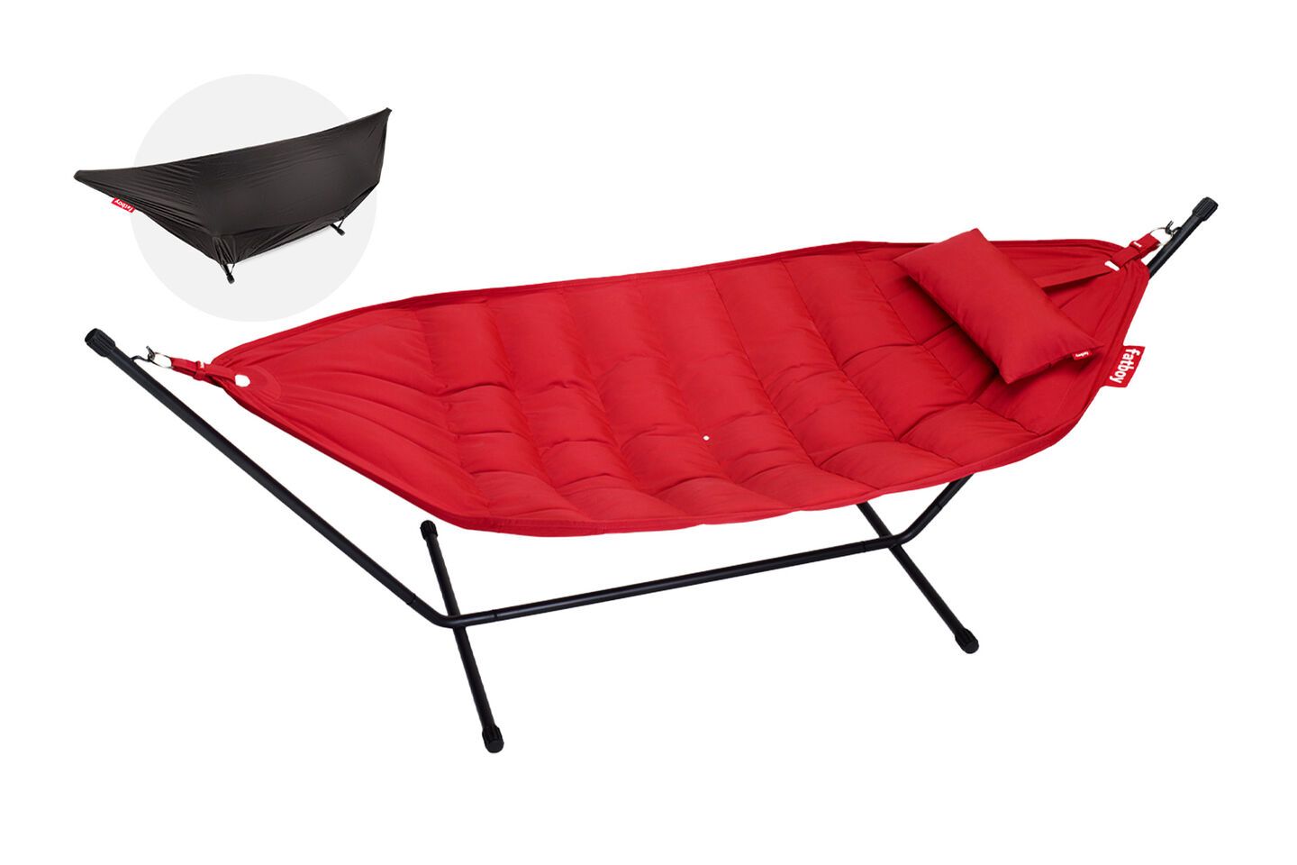 Fatboy Headdemock Superb Deluxe incl. Pillow, Struttura / Telaio Black, Rosso