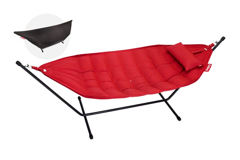 Fatboy Headdemock Superb Deluxe incl. Pillow, Struttura / Telaio Black, Rosso