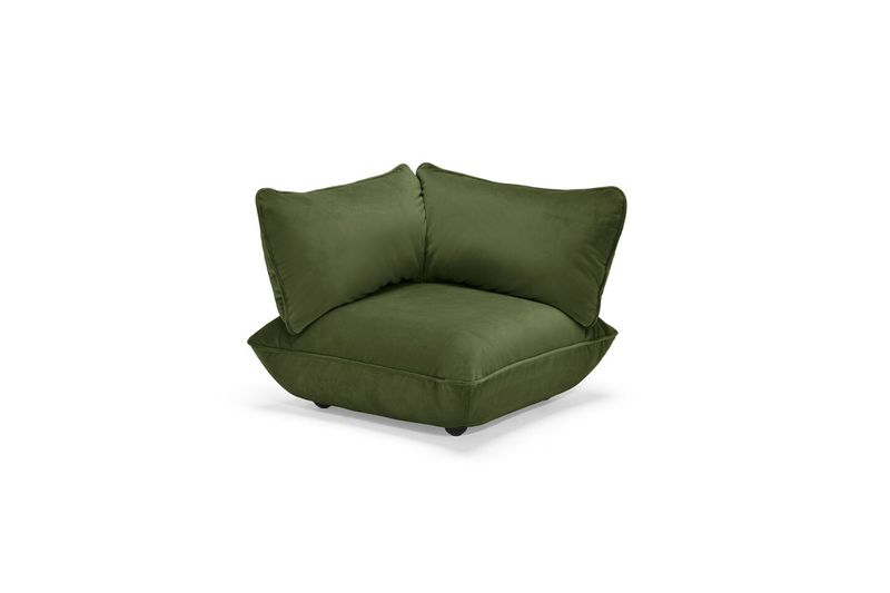 Fatboy Sumo Corner Seat Velvet Recycled , Deep Green